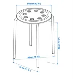 taboret-stolek-bialy-45-cm-ikea-marius-stan-nowy-material-metal