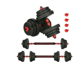 hantle-bitumiczne-2x10-kg-z-lacznikiem-zestaw-20-kg-sztanga