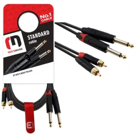 red-s-music-au1420bx-2-m-kabel-2x-rca-2x-jack-mono-63-mm