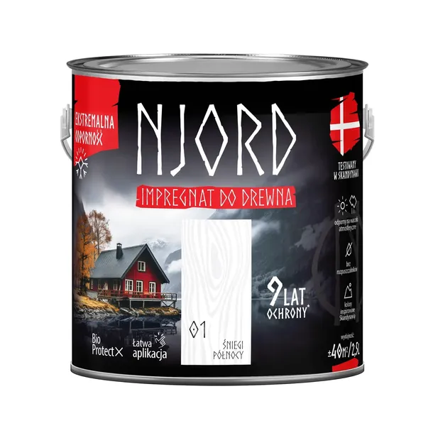 Impregnat do drewna Njord 5 l śniegi północy