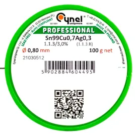 cyna-do-lutowania-z-topnikiem-bezolowiowa-sn99cu07ag03-cynel-08mm-100g
