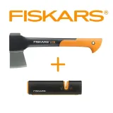 fiskars-siekiera-x7-xs-ostrzalka-xsharp-set-stan-nowy-waga-z-opakowaniem-0-64-kg