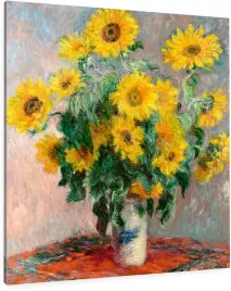 obraz-na-plotnie-na-sciane-do-salonu-bukiet-slonecznikow-claude-monet80x100