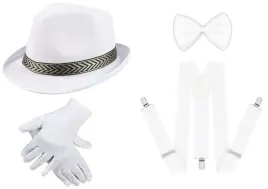 stroj-jackson-kapelusz-trilby-fedora-bialy-szelki-rekawiczki-muszka