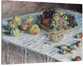 obraz-na-plotnie-scienny-do-salonu-jablka-i-winogrona-claude-monet-100x70