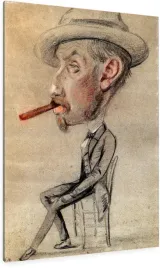 obraz-na-plotnie-na-sciane-do-salonu-karykatura-faceta-claude-monet-60x100