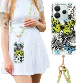 etui-do-xiaomi-redmi-note-14-5g-luxury-oliwkowa-smycz-crossbody-plants-wz