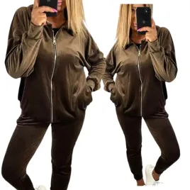 dres-damski-welurowy-54-56-7xl-rozpinany-czekolada-wygodny-otulajacy-hi