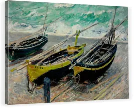 obraz-na-plotnie-na-sciane-do-salonu-trzy-kutry-rybackie-claude-monet100x80