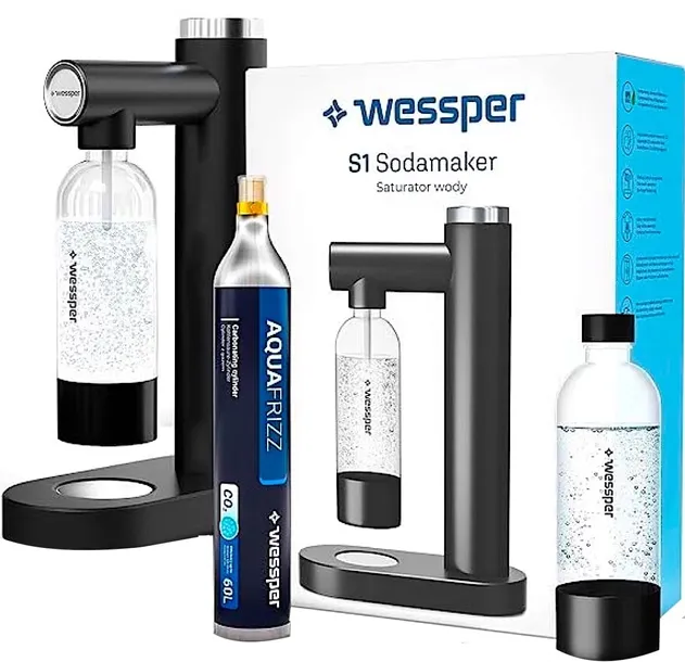 Wessper Saturator do Wody Gazowanej + nabój + butelka 0,8l - Sodamaker S1