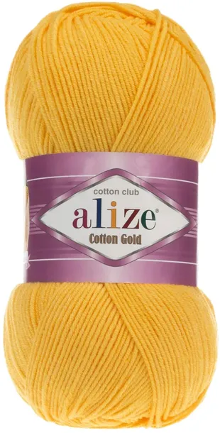 Włóczka Alize Cotton Gold - 216 SŁONECZNIKOWY - 100g 55% Bawełna 45% Akryl