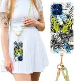 etui-do-huawei-honor-x8-luxury-oliwkowa-smycz-crossbody-exotics-plants-wz