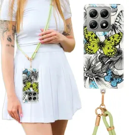 etui-do-xiaomi-14t-pro-luxury-oliwkowa-smycz-crossbody-green-exotics-plants