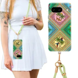 etui-do-google-pixel-8-luxury-oliwkowa-smycz-crossbody-green-exotics-plants