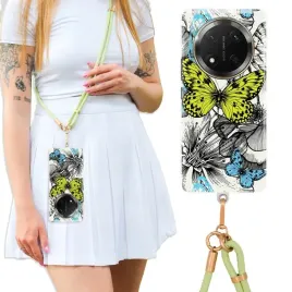 etui-do-honor-magic-7-lite-luxury-oliwkowa-smycz-crossbody-exotics-plants