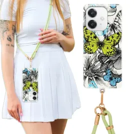 etui-do-oppo-a40-5g-luxury-oliwkowa-smycz-crossbody-green-exotics-plants