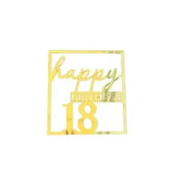 dekoracja-na-tort-18-urodziny-zlota-happy-birthday