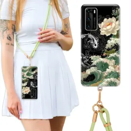 etui-do-huawei-p40-5g-luxury-oliwkowa-smycz-crossbody-green-exotics-plants