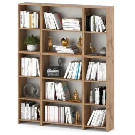 regal-loft-dab-wotan-150cm-15-polek-ksiazki-zabawki-szafka-slupek-drewniany