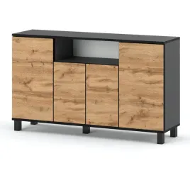 komoda-szafka-140cm-szara-dab-wotan-loft-4-drzwi
