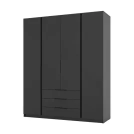 szafa-arka-4-drzwiowa-3-szuflady-czarna-200-cm-polki-drazek