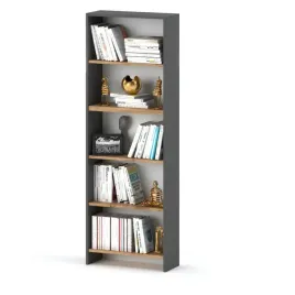 regal-na-ksiazki-z-5-polkami-60-cm-szary-mat-dab-wotan-segregatory-zabawki