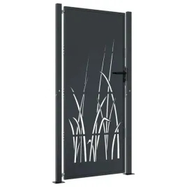 vidaxl-furtka-ogrodowa-antracytowa-105x205-cm-stal-motyw-trawy