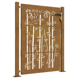 vidaxl-furtka-ogrodowa-105x130-cm-stal-kortenowska-motyw-bambusa