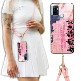 etui-do-realme-7-crossglam-skorzana-smycz-pink-tokyo-vibe-japonskie-wzory