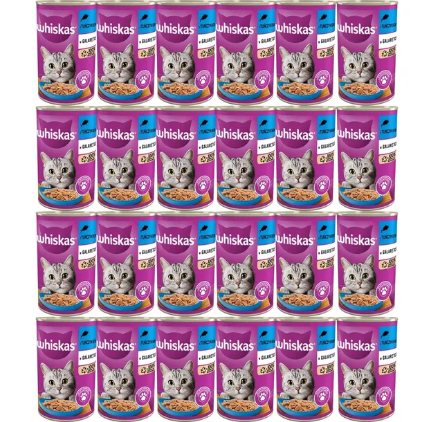 Karma mokra Whiskas Adult Tuńczyk w galaretce 400g 24 puszki