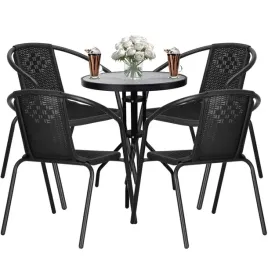 meble-ogrodowe-zestaw-mebli-ogrodowych-stol-4-krzesla-taras-balkon-czarne
