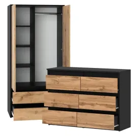 szafa-modulowa-garderoba-i-komoda-z-6-szufladami-czarny-dab-wotan-do-salonu