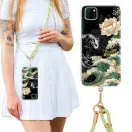 etui-do-huawei-y5p-luxury-oliwkowa-smycz-crossbody-exotics-plants-top-wzory