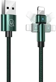 kabel-usams-pleciony-u60-2a-lightning-do-iphone-zielony-1m-obrotowy