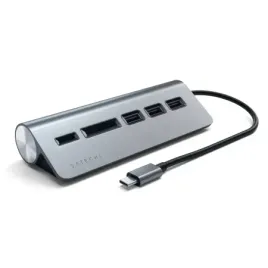 satechi-adapter-aluminium-hub-usb-c-3xusb-a-micro-sd-do-macbooka-szary