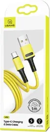 kabel-usams-u52-usb-c-2a-szybkie-ladowanie-1m-zolty-do-smartfonow