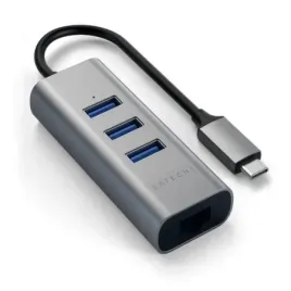 satechi-adapter-aluminium-hub-2w1-usb-c-3xusb-a-ethernet-szary