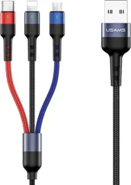 kabel-pleciony-usams-u26-3w1-0-35m-2a-do-lightning-microusb-usb-c