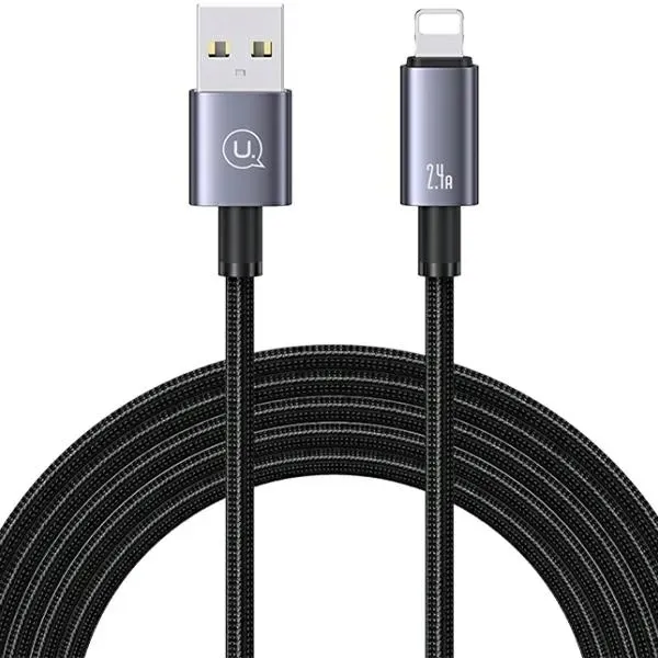 kabel-usams-usb-a-lightning-24a-2m-stalowy-do-iphone-fast-charging-stan-nowy