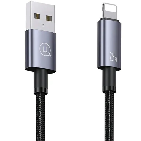 kabel-usams-usb-a-lightning-24a-2m-stalowy-do-iphone-fast-charging-stan-nowy