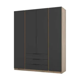 szafa-arka-4-drzwiowa-3-szuflady-czarna-mat-dab-evoke-200-cm-polki-drazek