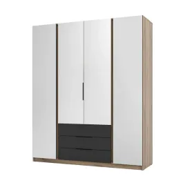 szafa-arka-4-drzwiowa-4-lustra-czarne-szuflady-dab-evoke-200-cm