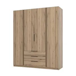 szafa-arka-4-drzwiowa-3-szuflady-czarna-mat-dab-evoke-200-cm-polki-drazek