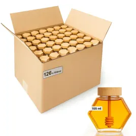 126x-sloiki-szklane-na-miod-100-ml-z-nabierakiem-lyzka-ozdobny-heksagon