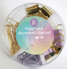 zestaw-spinaczy-i-klipsow-do-dokumentow-50-elementow-zlote-fioletowe