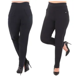 spodnie-damskie-wysoki-stan-w-kratke-bawelniane-elastyczne-duze-rozmiary