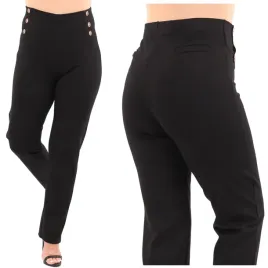 spodnie-damskie-bawelniane-elastyczne-eleganckie-wysoki-stan-duze-rozmiary