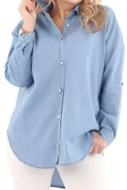 koszula-jeansowa-damska-bawelniana-blyszczaca-oversize-duze-rozmiary-modna