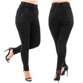 spodnie-damskie-bawelniane-jeans-wysoki-stan-duze-rozmiary-elastyczne-modne