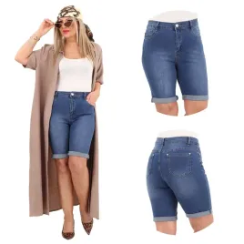 spodenki-jeansowe-bermudy-damskie-do-kolan-duze-rozmiary-bawelniane-letnie